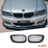 Matt Black Front Bumper Bar Kidney Grille Grill Bodykit for BMW 3 - Series E46 Coupe 2003 - 2005 Facelift LCi - Mars Performance
