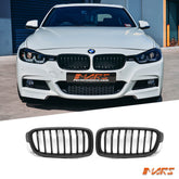 Matt Black M Tech Sport Style Front Bumper Bar Kidney Grille Grill Bodykit for BMW 3 Series F30 Sedan & F31 Wagon 2012 - 2018 - Mars Performance