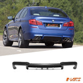 Matt Black M5 Performance Style Rear Bumper Bar Diffuser Bodykit for BMW 5 - Series F10 F11 M Tech M Sport & M5 - Mars Performance