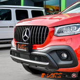 Matt Black Panamericana Front Bumper Bar Grille Grill for Mercedes - Benz X - Class Pick Up Ute W470 17 - 22 - Mars Performance