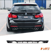 Matt Black Performance Rear bumper bar Twin Exhaust outlet Diffuser Bodykit for BMW 3 - Series F30 F31 M Tech M Sports 2012 - 2018 - Mars Performance