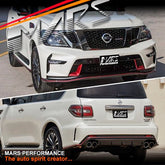 Nismo Style Front & Rear Bumper bar & Side Skirts with Exhaust Tips for Nissan Patrol Y62 2012 - 2019 - Mars Performance