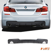 Performance Style Matt Black Rear Bumper Bar Diffuser Bodykit for BMW 5 - Series F10 F11 535i 535d M Tech M Sport 2010 - 2016 - Mars Performance