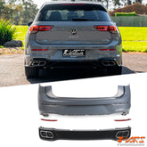 R - Line Style Rear Bumper bar & Lower Diffuser Spoiler Bodykit for Volkswagen VW Golf VIII MK - 8 2021 - 2024 - Mars Performance