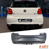 R20 R Style Rear Bumper Bar Bodykit with Exhaust Tip for VolksWagen VW POLO 6R & 6C 2010 - 2018 - Mars Performance