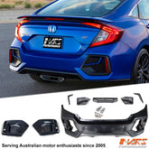 Rear Bumper bar Bodykit with exhaust tips for Honda Civic FC Sedan 2016 - 2021 including RS & SI - Mars Performance
