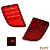 Red LED Rear Fog Brake Tail Lights for TOYOTA LANDCRUISER 200 Series 2007 - 2015 LC200 FJ200 - Mars Performance