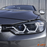 (Replace Stock HID/ Xenon model) M3 Style Real LED DRL Projector Head Lights for BMW 3 Series F30 F31 2012 - 2015 - Mars Performance