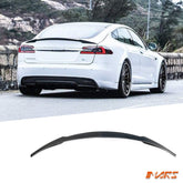 Revozport Style Carbon Fibre Rear trunk boot lip Spoiler Wing for Tesla Model S 2013 - 2018 - Mars Performance