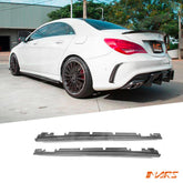 Revozports Style Carbon Lower Side Skirts Lip Spoiler Bodykit for Mercedes - Benz AMG W117 C117 CLA45 & W176 A45 - Mars Performance