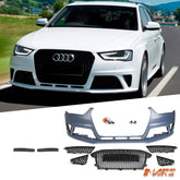 RS4 Style Front Bumper Bar Bodykit with Grill for AUDI A4 S4 B8 2012 - 2016 Sedan & Avant - Mars Performance