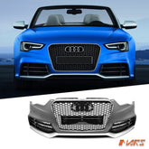 RS5 Style Front Bumper Bar Bodykit & Grill for AUDI A5 S5 8T 2013 - 2016 2 doors Coupe & 4 doors Sedan - Mars Performance