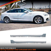 RS5 Style Lower Side Skirts BodyKit with Trim for AUDI A5 S5 F5 4 doors Sedan 2016 - 2020 - Mars Performance