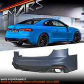RS5 Style Rear Bumper Bar Bodykit with Diffuser & Exhaust Tips for AUDI A5 S5 F5 2020 - 2024 - Mars Performance