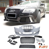 RS6 Style Front Bumper Bar Bodykit with Grille Grill for AUDI A6 S6 4F C6 2004 - 2011 - Mars Performance