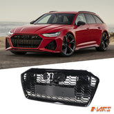 RS6 Style Front Bumper Bar Grille Grill Bodykit for AUDI A6 S6 C8 2019 - 2024 - Mars Performance