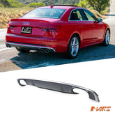 S4 Style Twin Exhaust outlet Diffuser for AUDI A4 B9 Sedan S - Line Rear Bumper bar 2016 - 2018 - Mars Performance