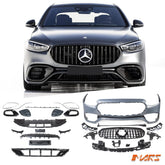 S63 AMG Style Front Bumper Bar & Grill Bodykit for Mercedes - Benz W223 S - Class 2021 - 2024 - Mars Performance