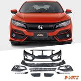 SI RS MK2 Style Front Bumper Bar Bodykit for Honda Civic X Sedan & Hatch 2016 - 2021 - Mars Performance