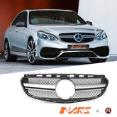 Silver Black AMG E63 Style Front Bumper Bar Grille Grill Bodykit for Mercedes - Benz E - Class W212 2014 - 2016 - Mars Performance