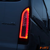 Smoked Black 3D Stripe Full LED Tail lights for Toyota Hiace VAN 2005 - 2018 - Mars Performance