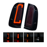 Smoked Black Full LED 3D Stripe Tail lights with Sequential Indicator for Toyota Hilux VIGO 2004 - 2015 - Mars Performance