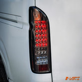 Smoked Black LED Tail lights with LED Indicator & Reverse for Toyota Hiace VAN 2005 - 2018 - Mars Performance
