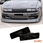 Smoked Front Bumper bar Turn Signal Indicator Lights for Nissan Silvia S13 1988 - 1993 - Mars Performance