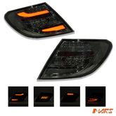Smoked Full LED Tail Lights for Mercedes - Benz C - Class W204 C204 update & C63 AMG 2011 - 2014 - Mars Performance