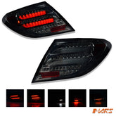 Smoked Full LED Tail Lights with Sequential Indicators for Mercedes - Benz C - Class W204 C204 & C63 AMG 2011 - 2014 - Mars Performance