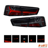 Smoked Full Update LED Tail Lights with Sequential Indicator for AUDI A6 S6 C7 11 - 14 Sedan - Mars Performance