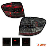 Smoked LED Tail Lights for Mercedes - Benz ML - Class W164 2006 - 2008 & ML63 AMG - Mars Performance