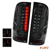 Smoked LED Tail lights with LED Indicators for Toyota Hilux VIGO 2005 - 2014 UTE PICK UP - Mars Performance