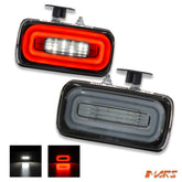 Smoked Mansory Style Full LED Rear Fog & Reverse Lights for Mercedes - Benz W463 G - Class 1986 - 2018 & E55 E63 AMG - Mars Performance