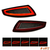 Smoked Red 3D Stripe Bar Full LED Tail lights for Porsche 911 & Carrera 997 2005 - 2008 - Mars Performance