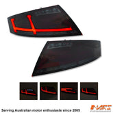 Smoked Red Full LED 3D Stripe Bar Tail lights with Sequential Indicator for AUDI TT 8J 2006 - 2014 - Mars Performance