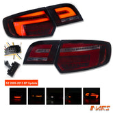 Smoked Red Full LED 3D Stripe Tail Lights with Sequential Indicator for AUDI A3 S3 8P Update HatchBack 2009 - 2013 - Mars Performance