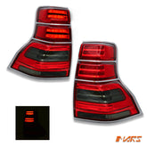Smoked Red LED Tail Lights for TOYOTA LANDCRUISER Prado 150 Series FJ150 LC150 2009 - 2017 - Mars Performance