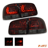 Smoked Red LED Tail lights for Volkswagen VW Touareg 7L 2003 - 2007 - Mars Performance