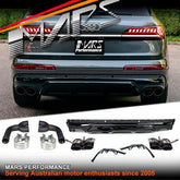SQ7 Style Rear Bumper Bar Diffuser Bodykit with Exhaust Tips for AUDI Q7 4M 2019 - 2024 - Mars Performance