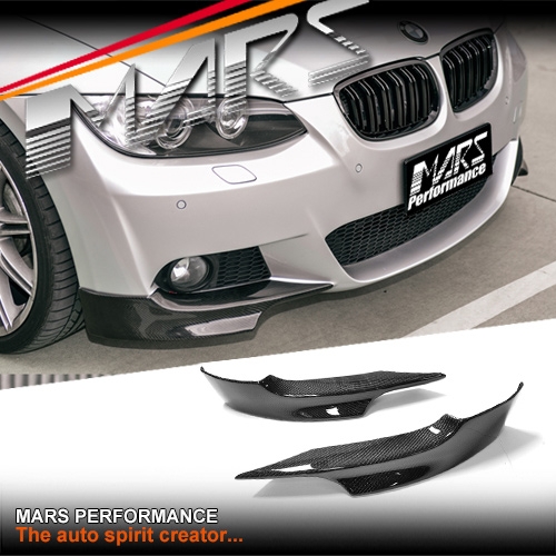 Carbon Fibre M-Tech Front Splitters for 06-09 BMW E92 E93 Pre-LCI Sport Bumper