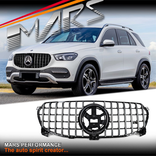 Chrome Black AMG GT Style Front Grille Grill for MercedesBenz GLE