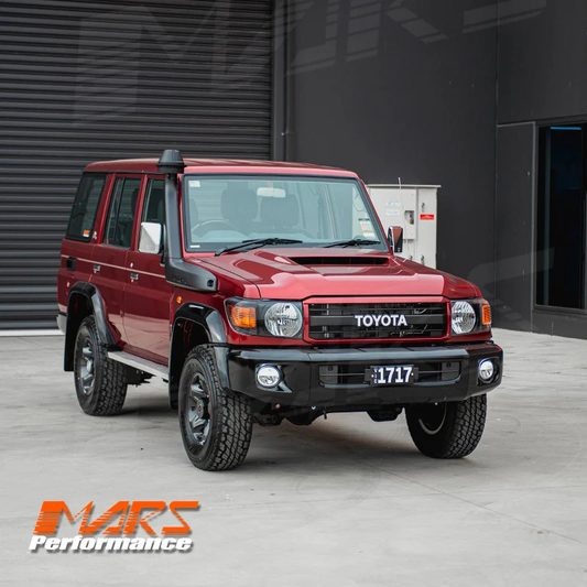 Toyota Land Cruiser 70 Series with Mars Performance upgrades. Enhance your vehicle's style and functionality with premium aftermarket accessories from Mars Performance.