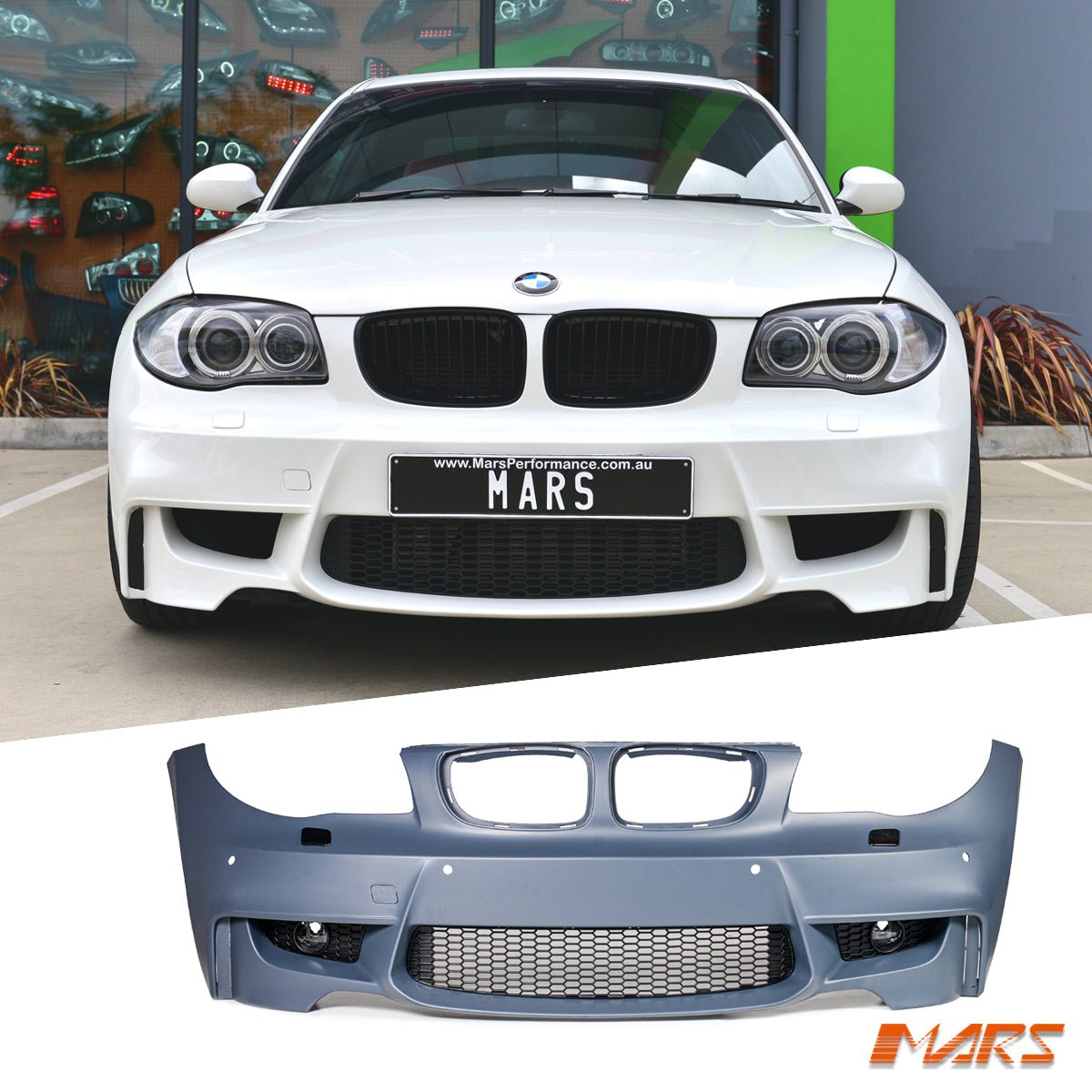 1M Style Front Bumper Bar Bodykit for BMW 1 - Series E81 E87 Hatch E82 Coupe E88 Convertible - Mars Performance