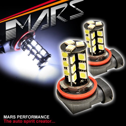 2x MARS Performance H8 H9 H11 LED SMD White Fog Light bulbs - Mars Performance