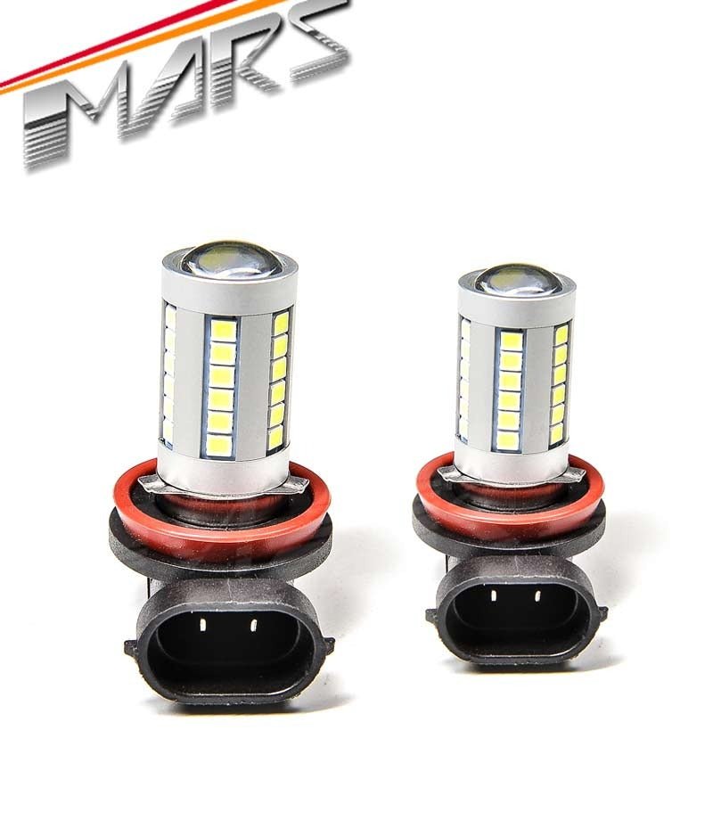 2x MARS Performance High Power Torch Projector LED SMD White Fog Light Bulbs for Mitsubishi Pajero NS NT NW NX 07 - 15 - Mars Performance