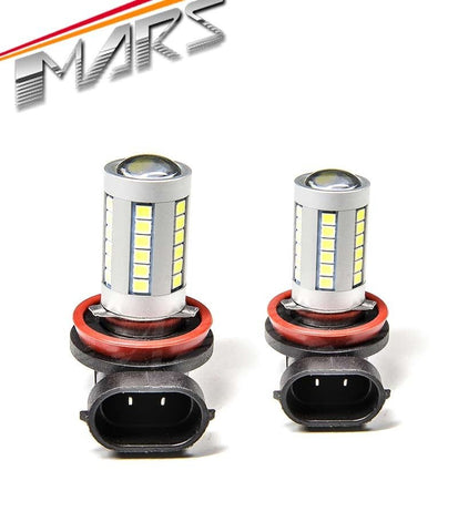 2x MARS Performance High Power Torch Projector LED SMD White Fog Light Bulbs for Mitsubishi Pajero NS NT NW NX 07 - 15 - Mars Performance