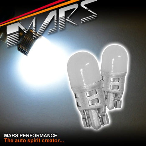 2x MARS Super Bright 3D LED SMD T10 W5W White Light bulbs - Mars Performance