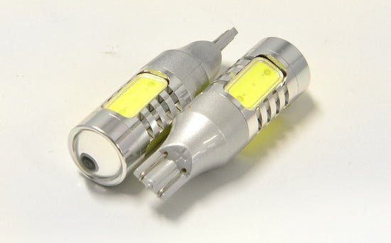2x MARS Super Bright Torch Projector LED SMD T15 White Reverse light bulbs - Mars Performance