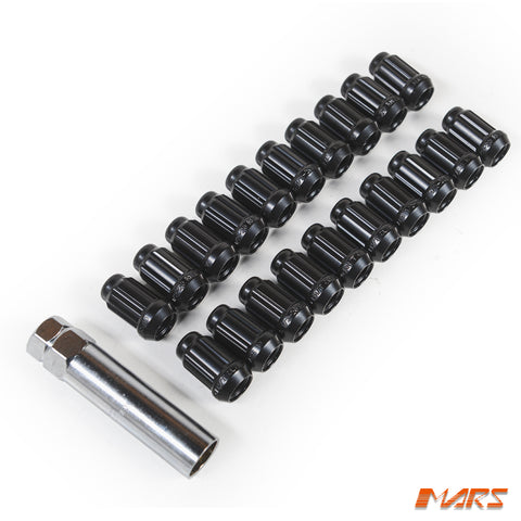 Black Lug Nuts Kit - 14mm x 1.5 - Set of 20 vzn122135 | Chrysler 300 2005-2023 Black Lug Nuts Kit - 14mm x 1.5 - Set of 20 vzn122135 | Chrysler 300 2005-2023